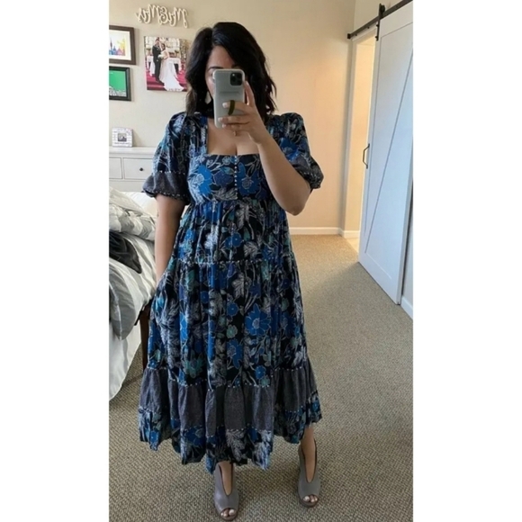 Ulla Johnson Lapis Nora Midi Dress 4 Rayon Fall Dress - Picture 5 of 13